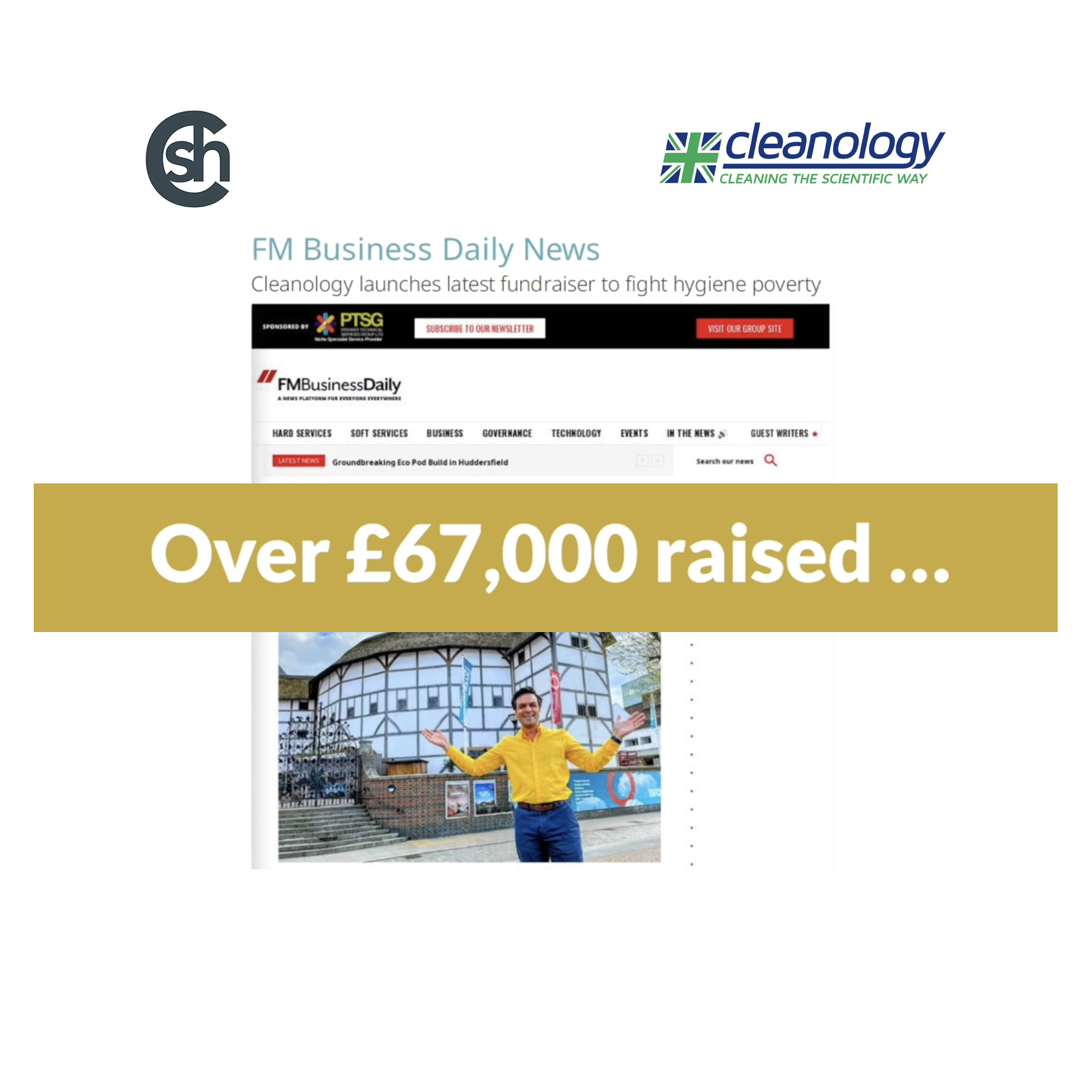 Celebrating Cleanology’s fundraising success for The Hygiene Bank